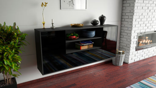 Sideboard Sterling Heights, Schwarz, hängend (180x79x35cm)