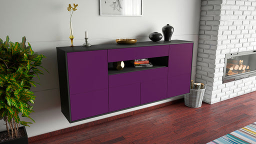 Sideboard McAllen, Lila, hängend (180x79x35cm)