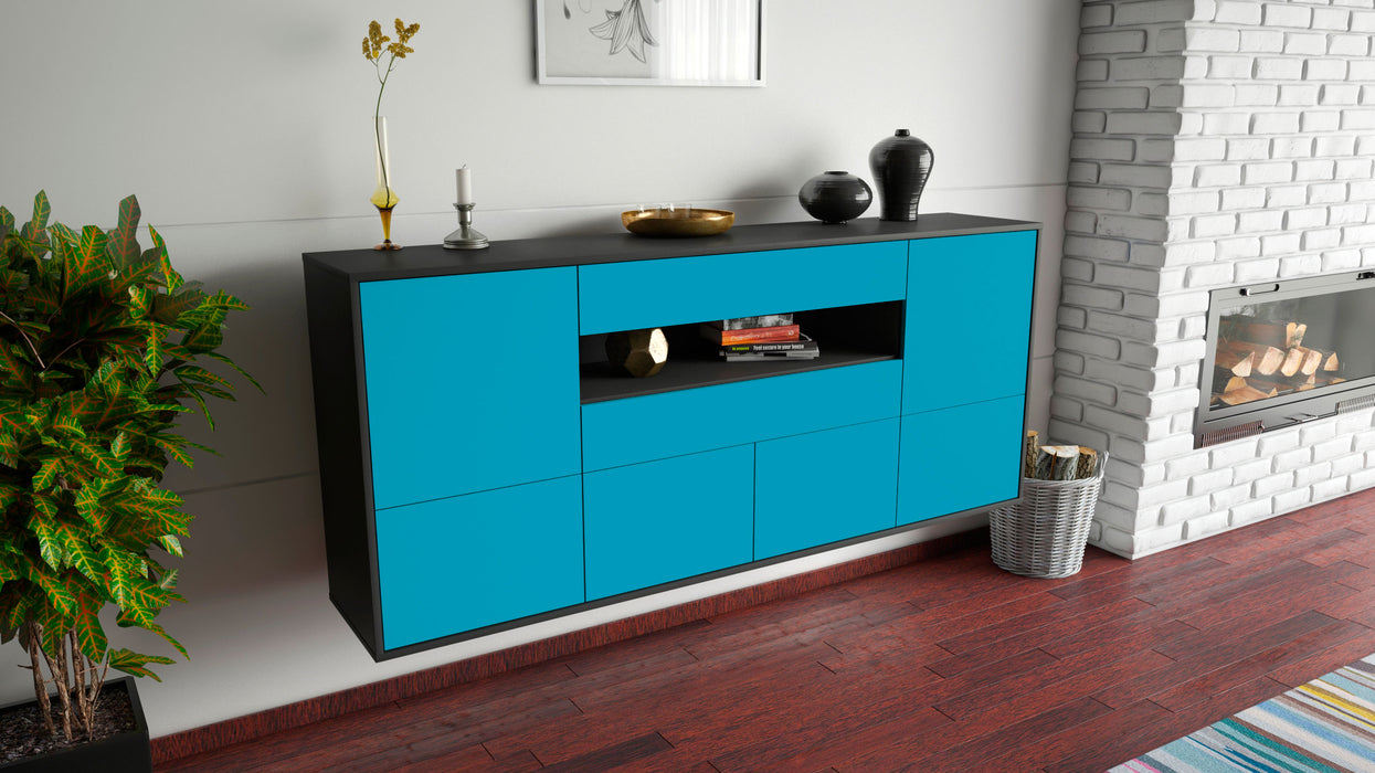 Sideboard McAllen, Türkis, hängend (180x79x35cm)