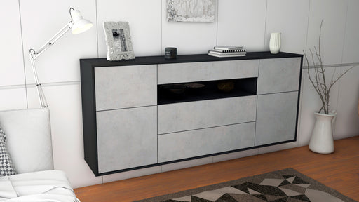 Sideboard Elizabeth, Beton, hängend (180x79x35cm)