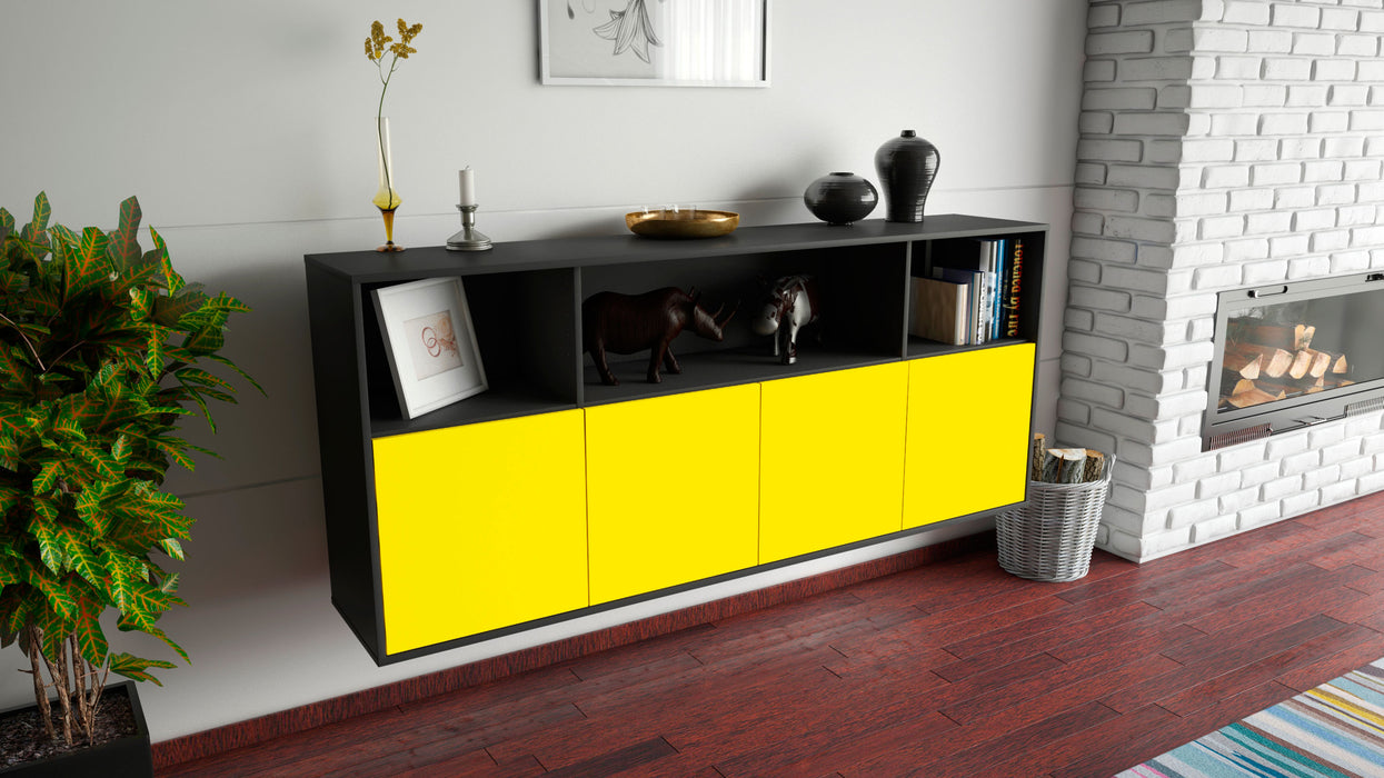 Sideboard Columbia, Gelb, hängend (180x79x35cm)