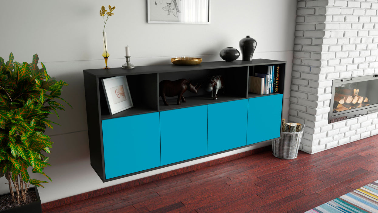 Sideboard Columbia, Türkis, hängend (180x79x35cm)