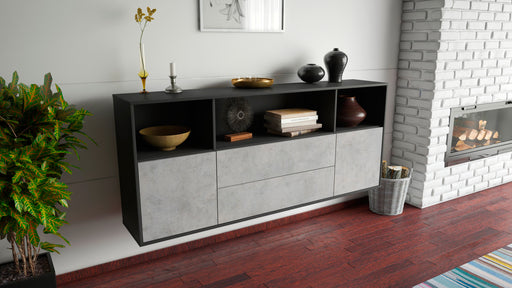 Sideboard Hartford, Beton, hängend (180x79x35cm)