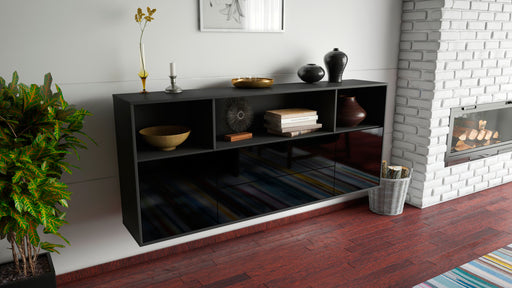 Sideboard Hartford, Schwarz, hängend (180x79x35cm)