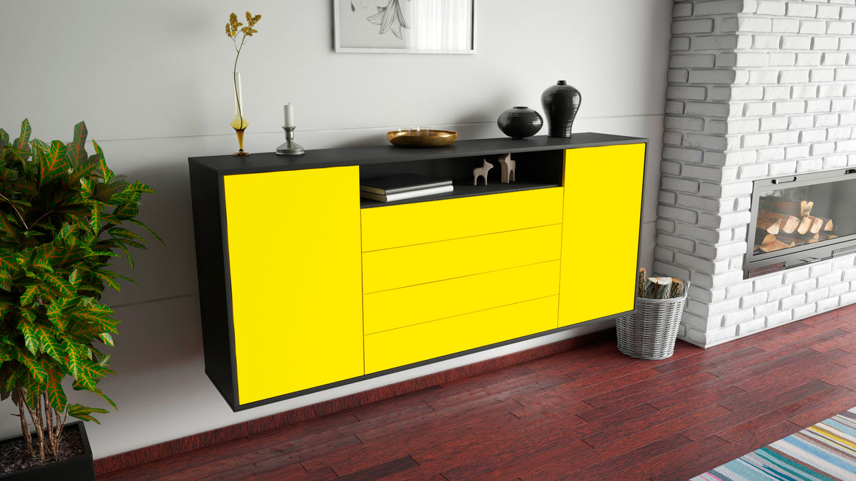 Sideboard New Haven, Gelb, hängend (180x79x35cm)