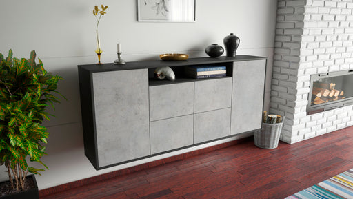 Sideboard Carrollton, Beton, hängend (180x79x35cm)