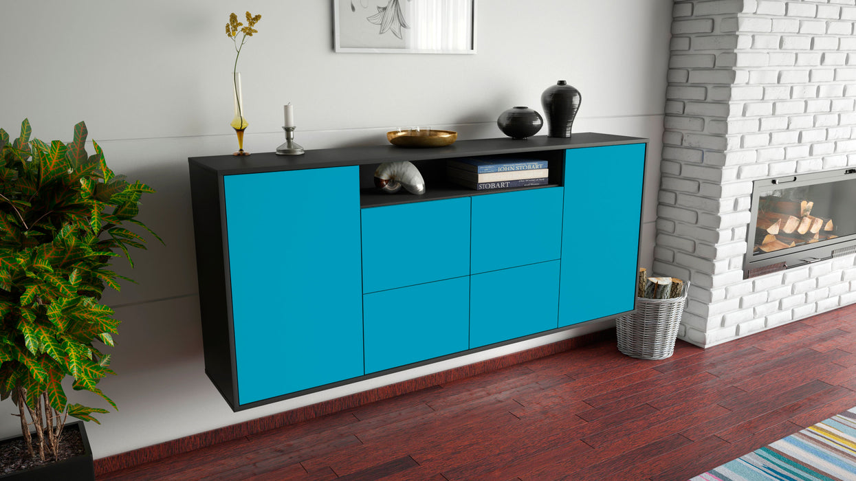 Sideboard Carrollton, Türkis, hängend (180x79x35cm)