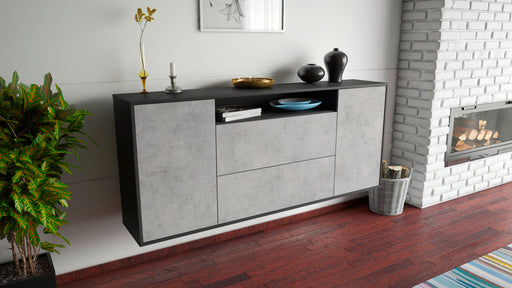 Sideboard Thousand Oaks, Beton, hängend (180x79x35cm)