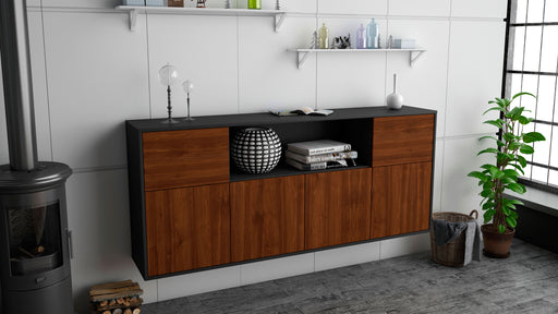 Sideboard West Valley City, Walnuss, hängend (180x79x35cm)