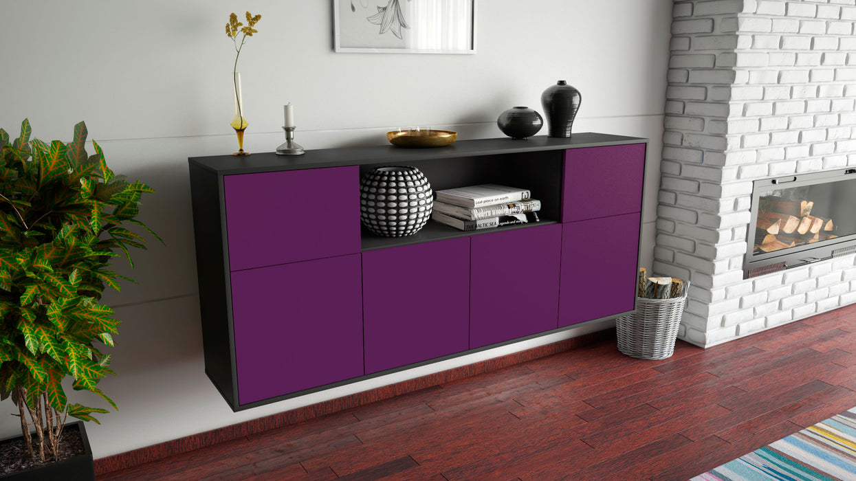 Sideboard West Valley City, Lila, hängend (180x79x35cm)