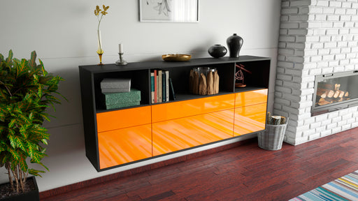 Sideboard Cary, Orange, hängend (180x79x35cm)