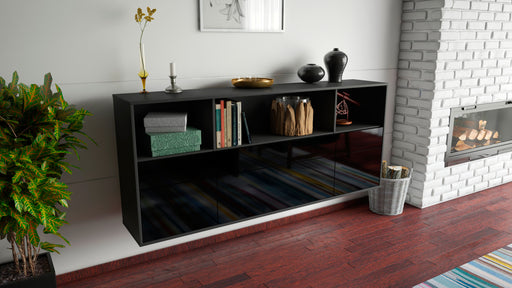 Sideboard Cary, Schwarz, hängend (180x79x35cm)