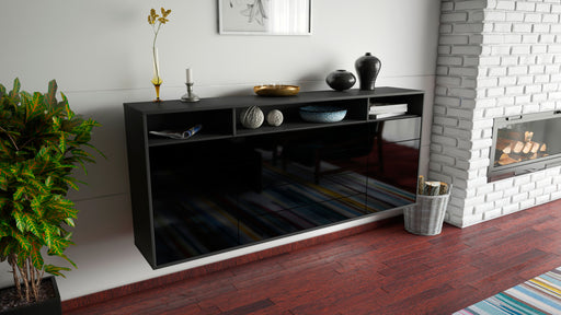 Sideboard Bellevue, Schwarz, hängend (180x79x35cm)