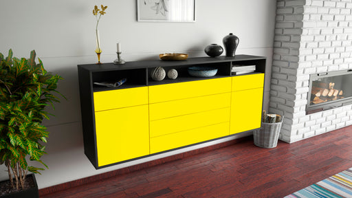 Sideboard Bellevue, Gelb, hängend (180x79x35cm)