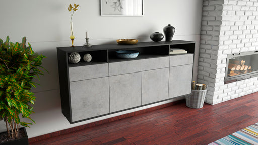 Sideboard Simi Valley, Beton, hängend (180x79x35cm)