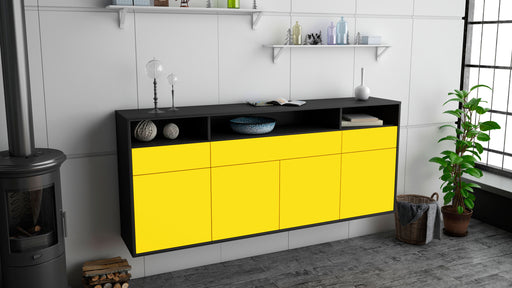 Sideboard Simi Valley, Gelb, hängend (180x79x35cm)