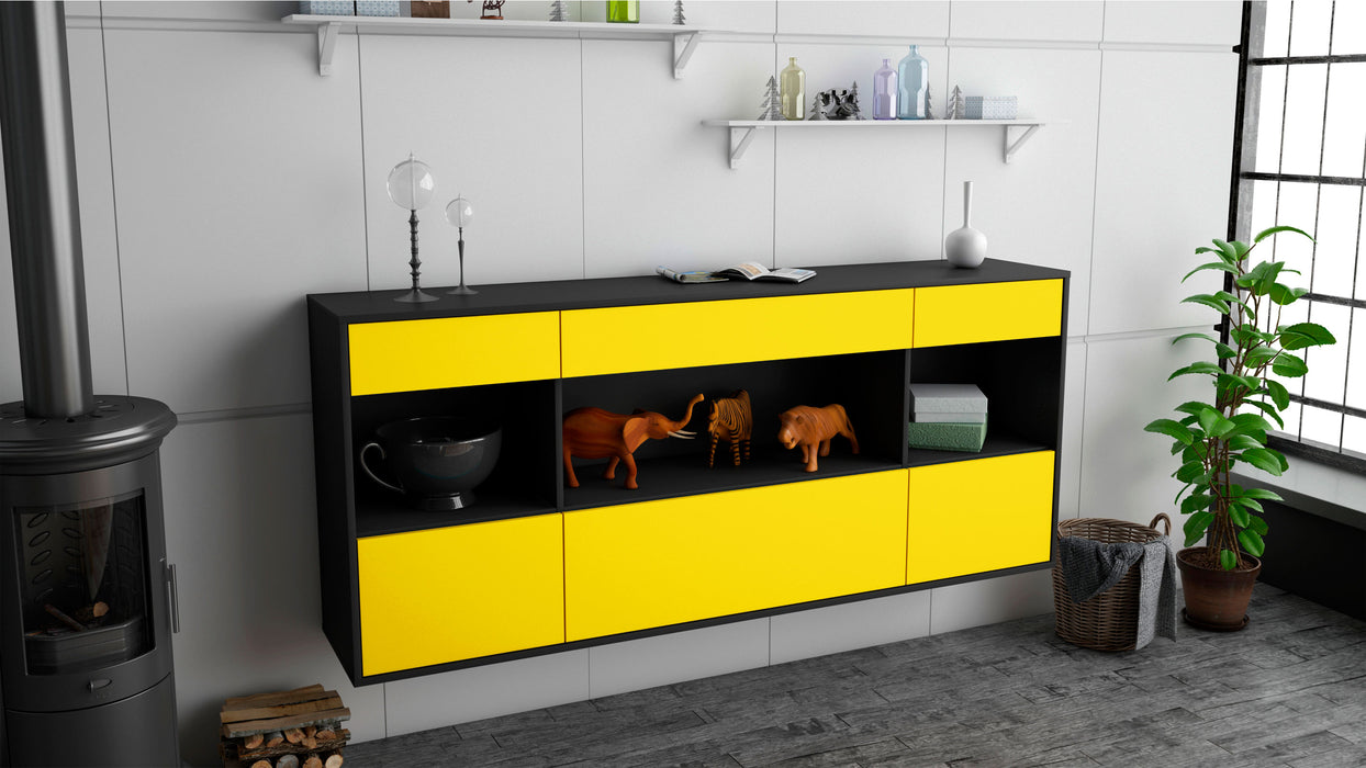 Sideboard Clarksville, Gelb, hängend (180x79x35cm)