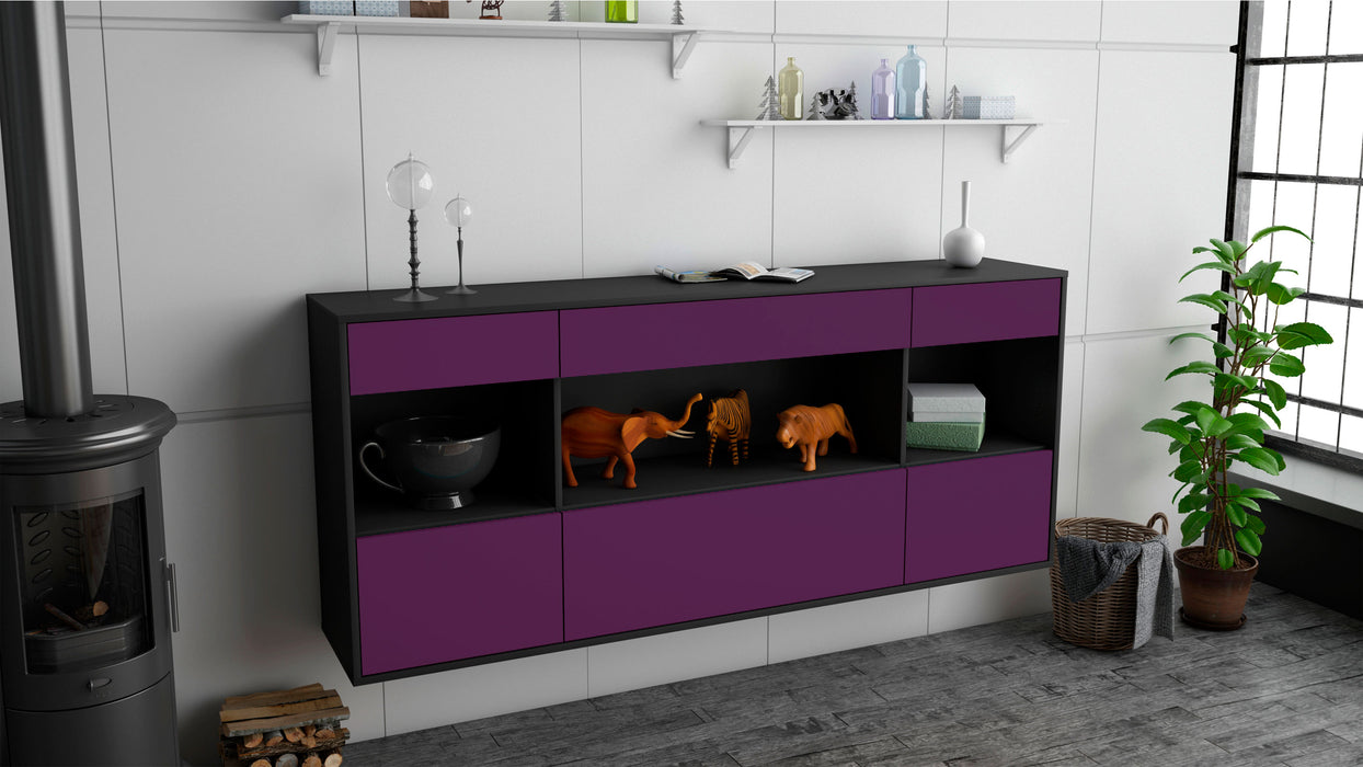 Sideboard Clarksville, Lila, hängend (180x79x35cm)