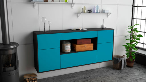 Sideboard Visalia, Türkis, hängend (180x79x35cm)