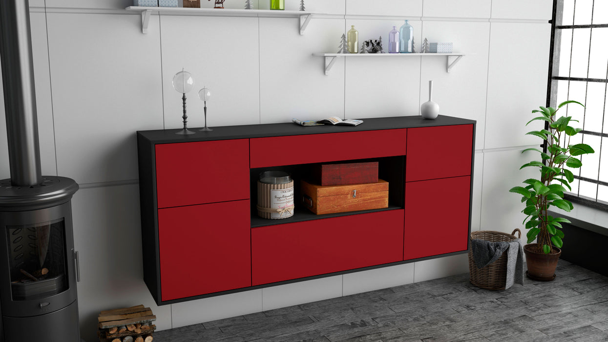 Sideboard Visalia, Bordeaux, hängend (180x79x35cm)