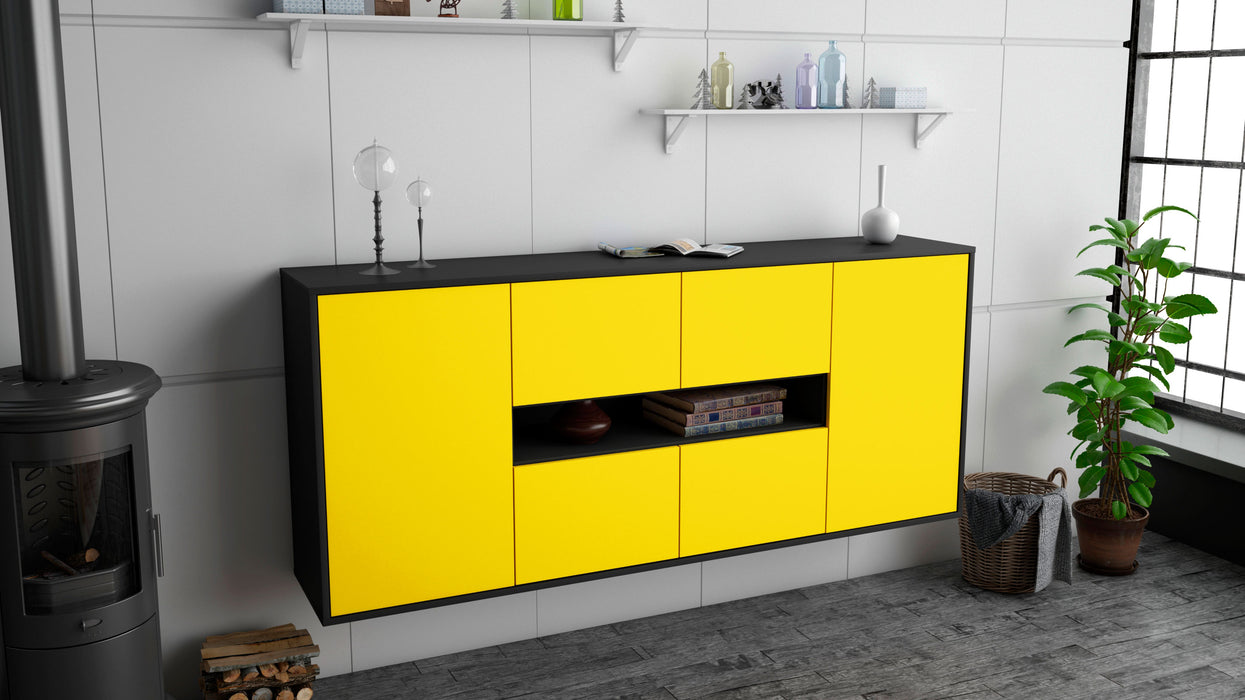 Sideboard Stamford, Gelb, hängend (180x79x35cm)