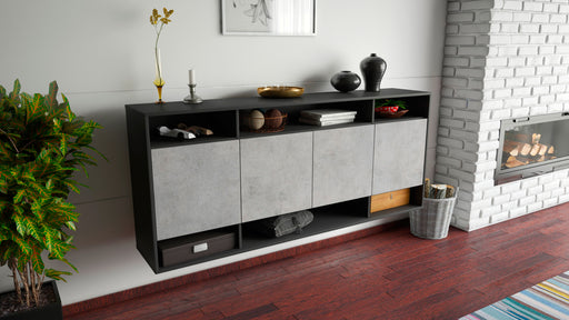 Sideboard Provo, Beton, hängend (180x79x35cm)