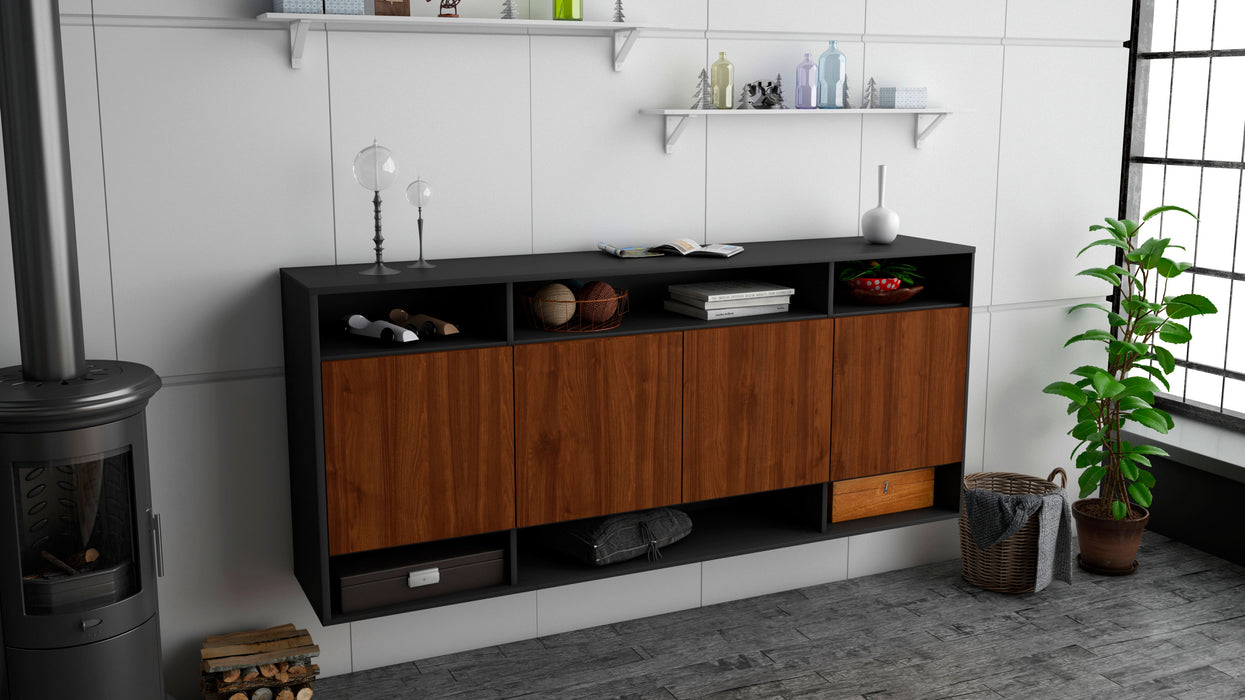 Sideboard Provo, Walnuss, hängend (180x79x35cm)