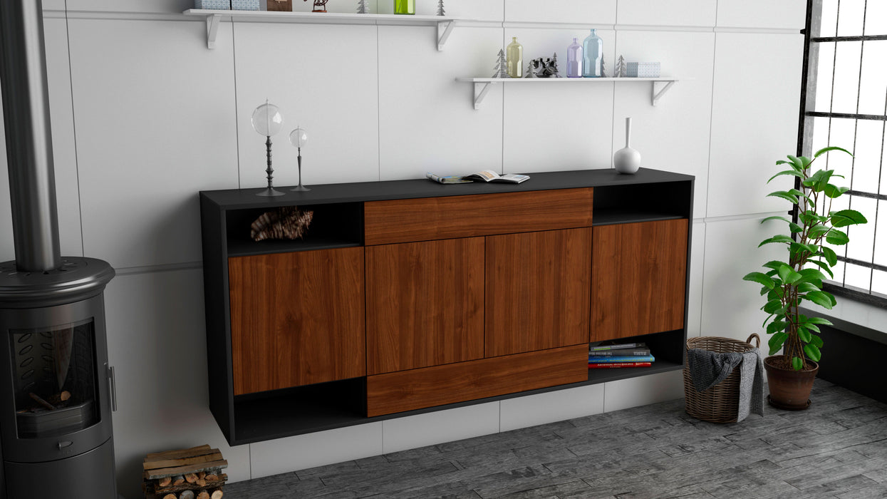 Sideboard Evansville, Walnuss, hängend (180x79x35cm)