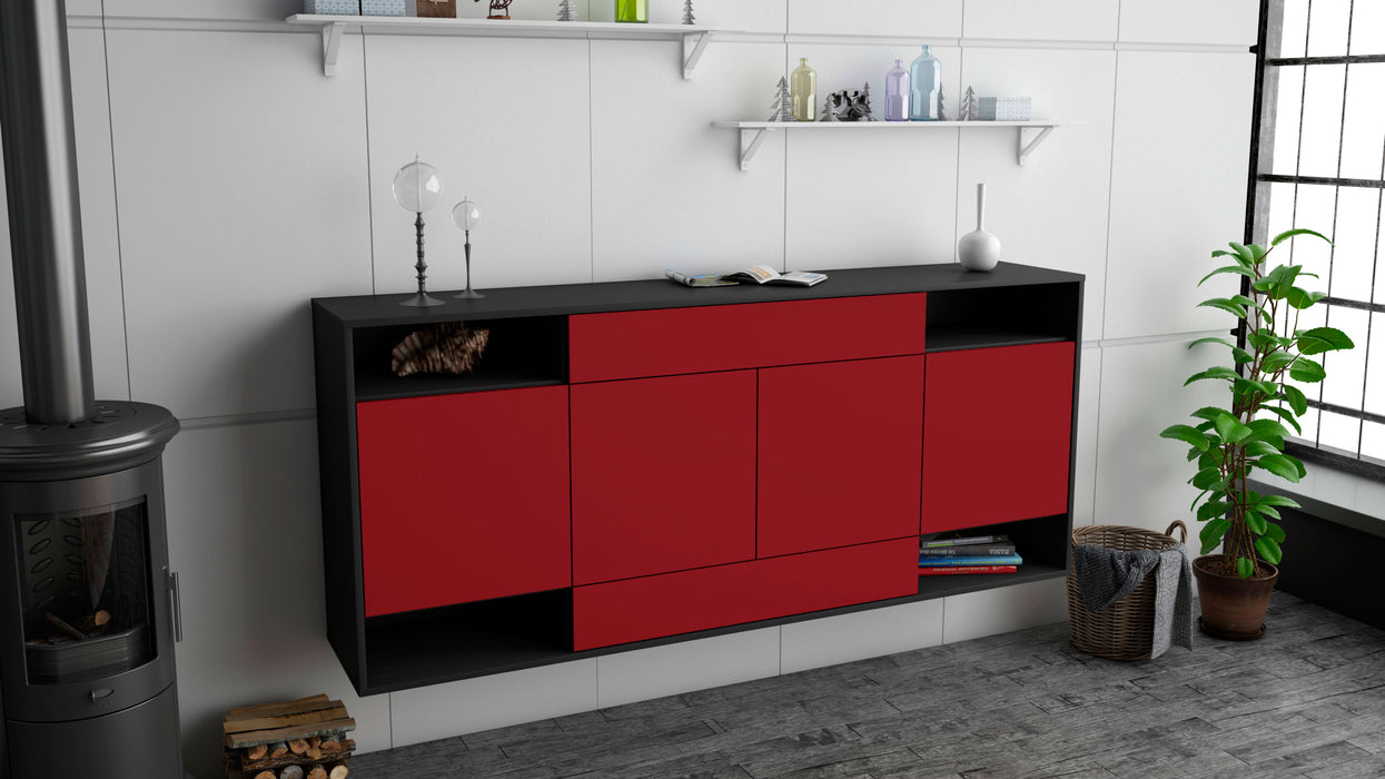 Sideboard Evansville, Bordeaux, hängend (180x79x35cm)