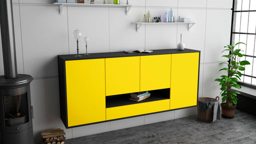 Sideboard Abilene, Gelb, hängend (180x79x35cm)