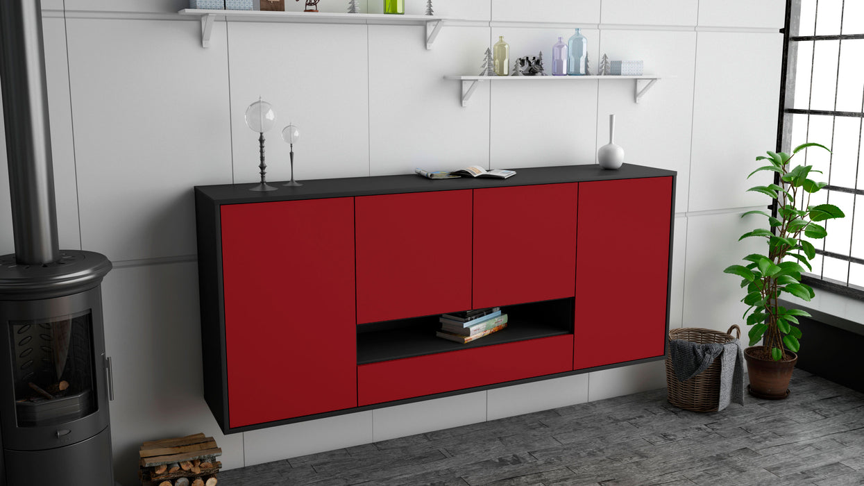 Sideboard Abilene, Bordeaux, hängend (180x79x35cm)