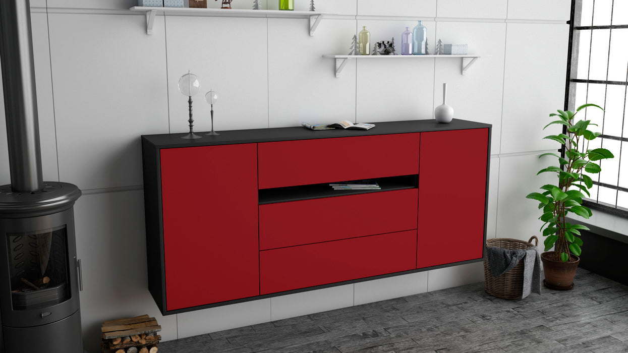 Sideboard McKinney, Bordeaux, hängend (180x79x35cm)