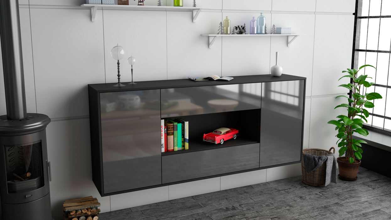 Sideboard Denton, Grau, hängend (180x79x35cm)