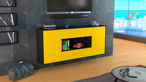 Sideboard Denton, Gelb, hängend (180x79x35cm)