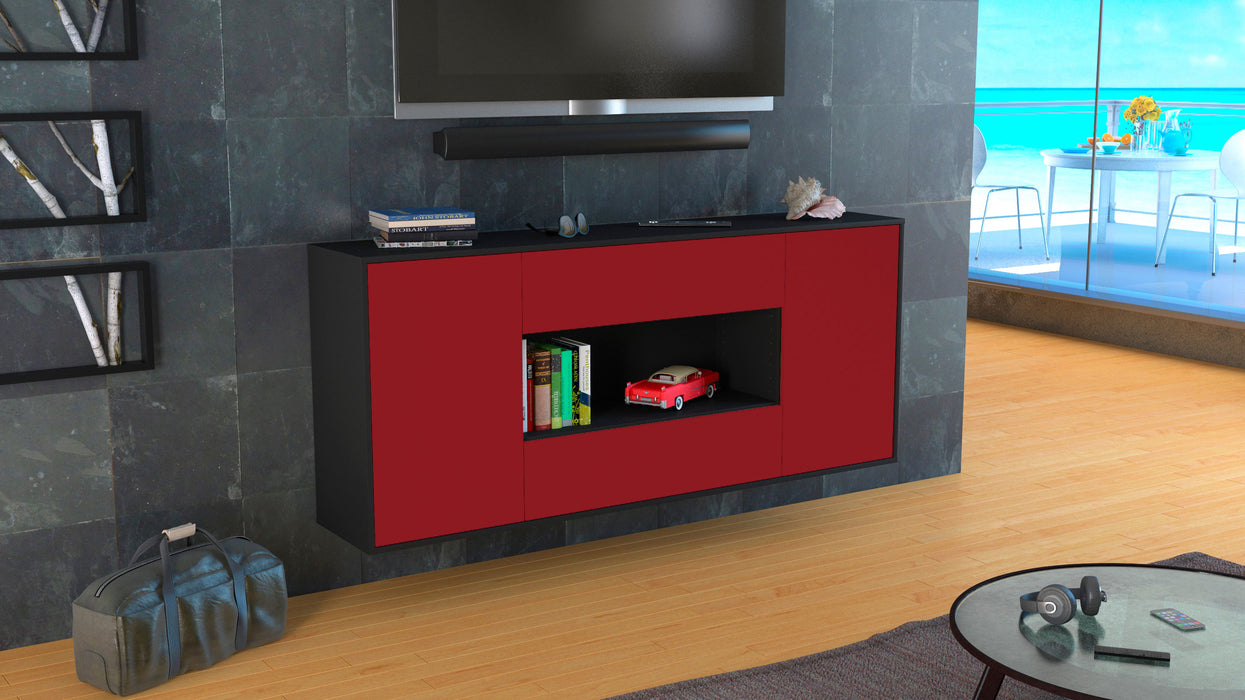 Sideboard Denton, Bordeaux, hängend (180x79x35cm)