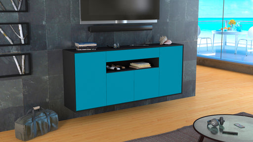 Sideboard Lansing, Türkis, hängend (180x79x35cm)