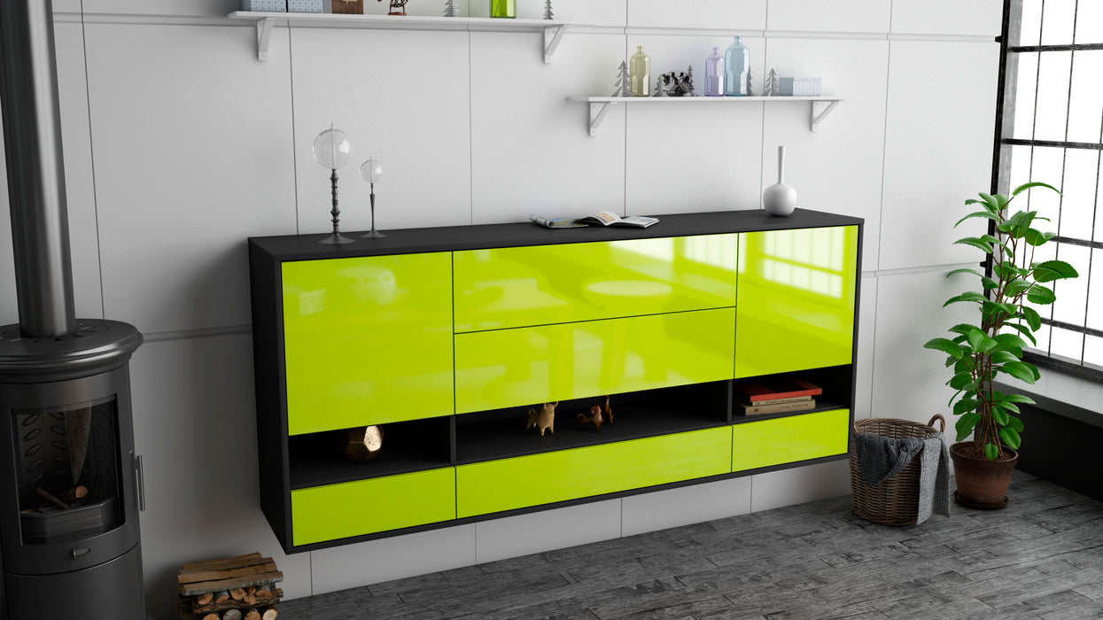 Sideboard Lafayette, Grün, hängend (180x79x35cm)