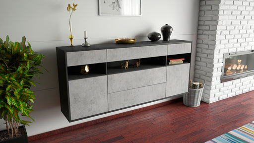 Sideboard Inglewood, Beton, hängend (180x79x35cm)