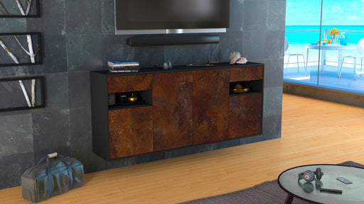 Sideboard Killeen, Rost, hängend (180x79x35cm)