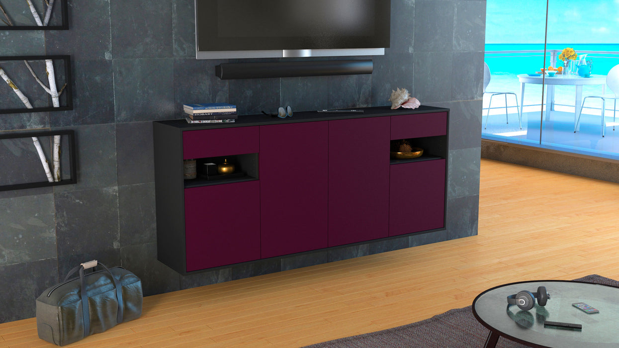 Sideboard Killeen, Lila, hängend (180x79x35cm)