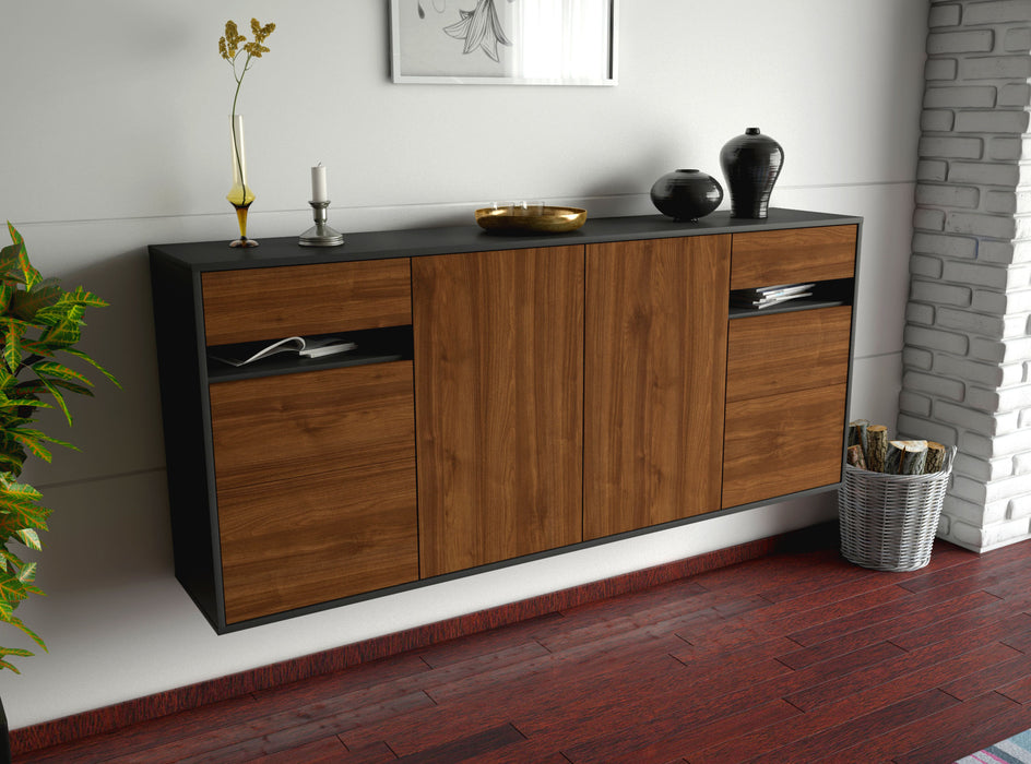 Sideboard Thornton, Walnuss, hängend (180x79x35cm)