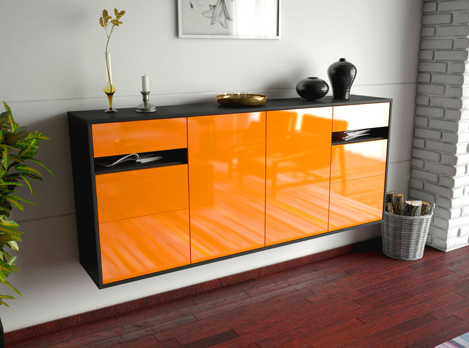 Sideboard Thornton, Orange, hängend (180x79x35cm)