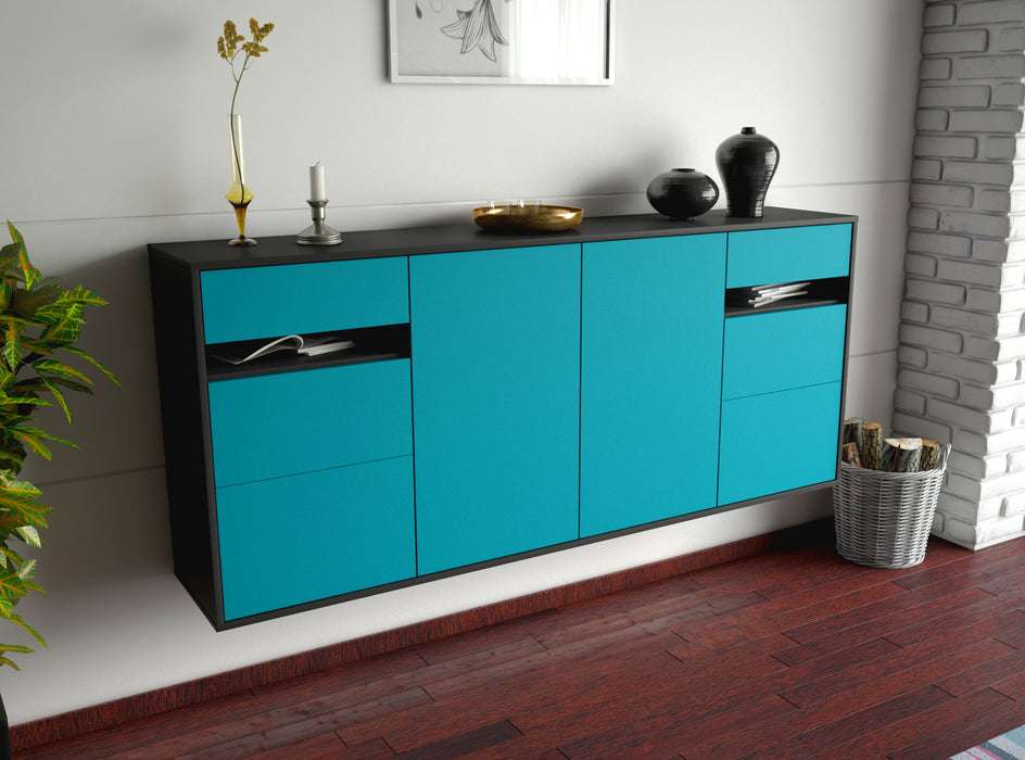 Sideboard Thornton, Türkis, hängend (180x79x35cm)