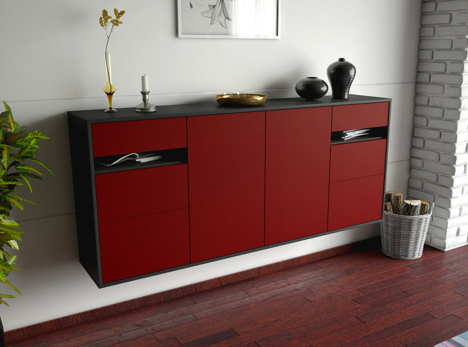 Sideboard Thornton, Bordeaux, hängend (180x79x35cm)