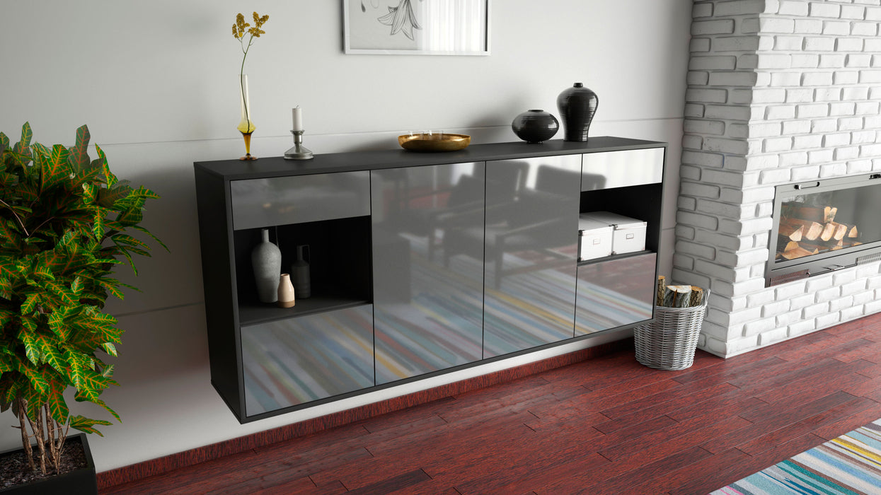 Sideboard Charleston, Grau, hängend (180x79x35cm)