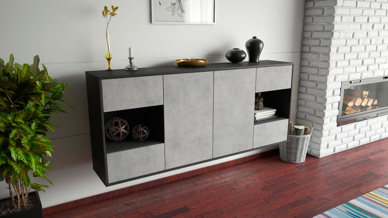 Sideboard Santa Clara, Beton, hängend (180x79x35cm)