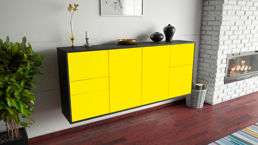 Sideboard Beaumont, Gelb, hängend (180x79x35cm)