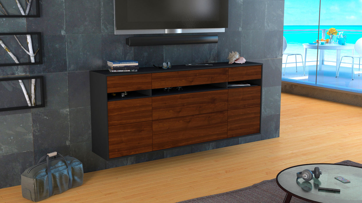 Sideboard Manchester, Walnuss, hängend (180x79x35cm)