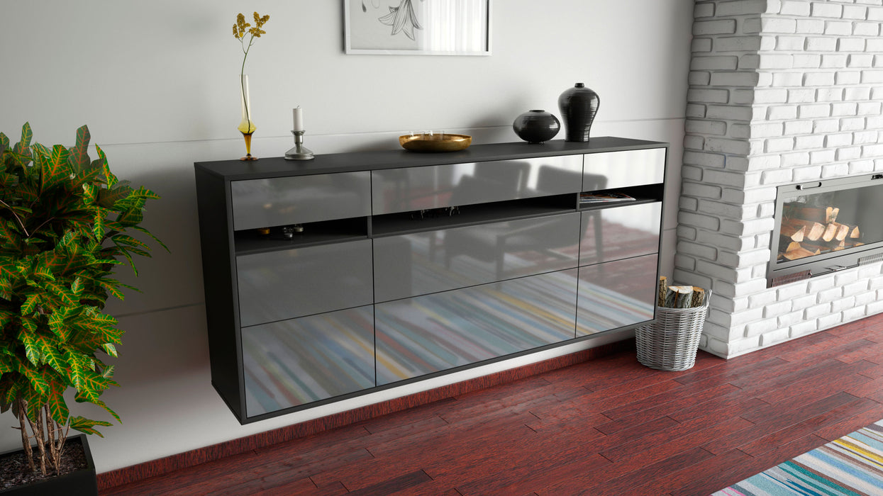 Sideboard Manchester, Grau, hängend (180x79x35cm)