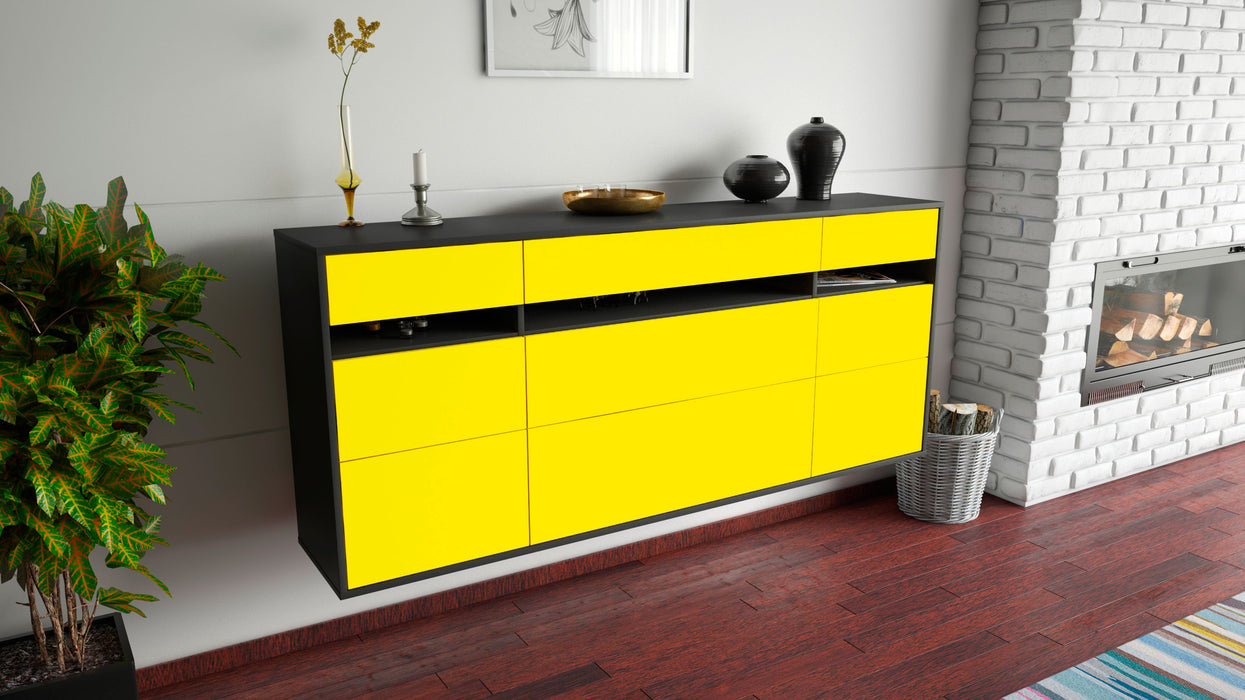 Sideboard Manchester, Gelb, hängend (180x79x35cm)